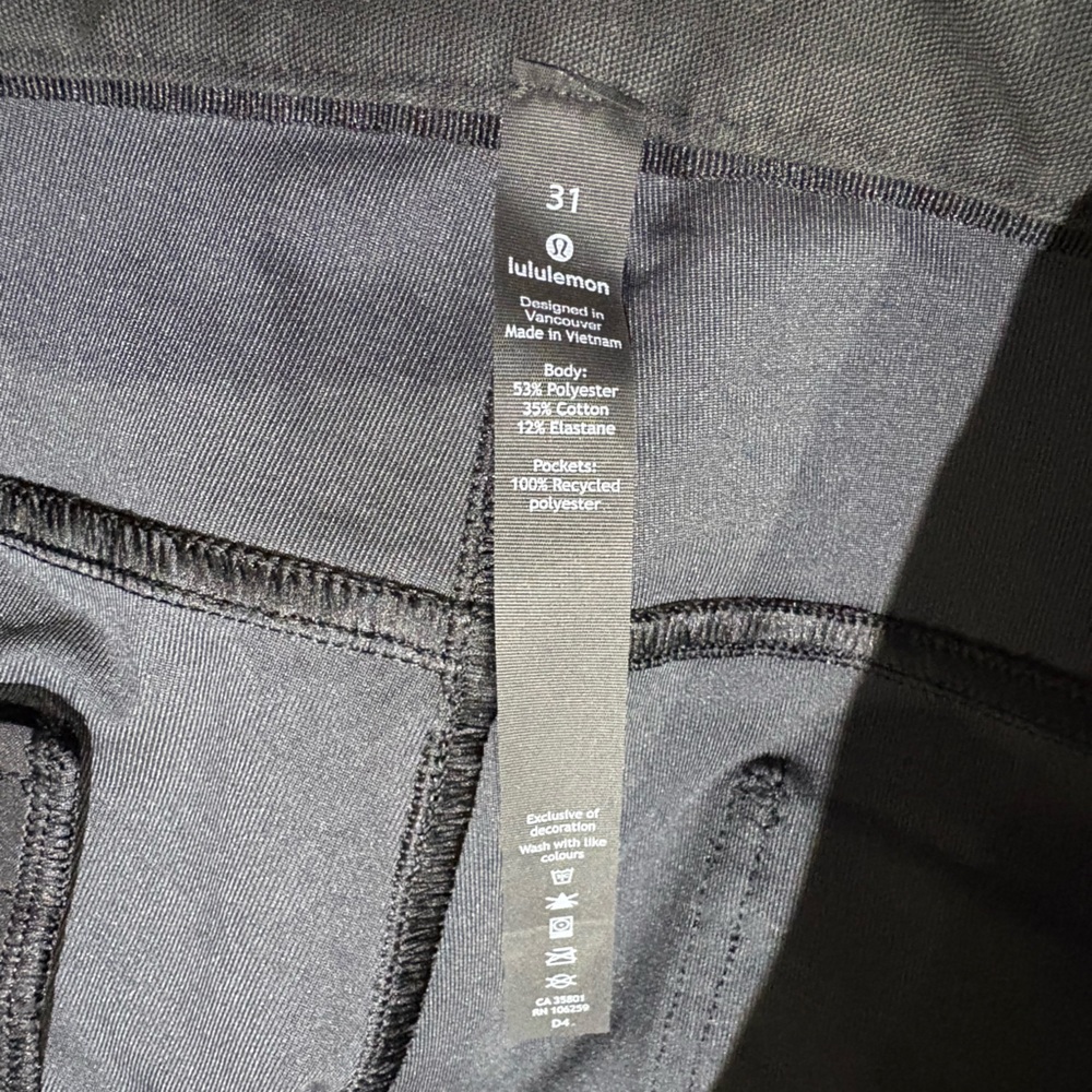 NWT Lululemon black ABC pant slim 31x32 - Picture 3 of 5